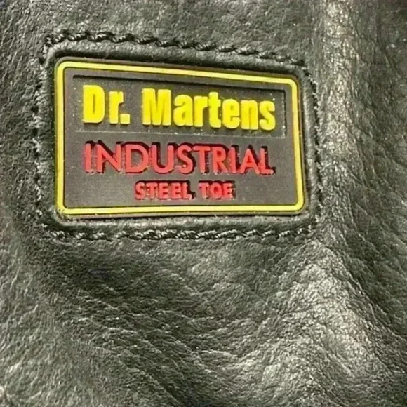 Men's Dr. Marten's Industrial Black Leather Steel Toe Work Boots Size 14 - Picture 9 of 9